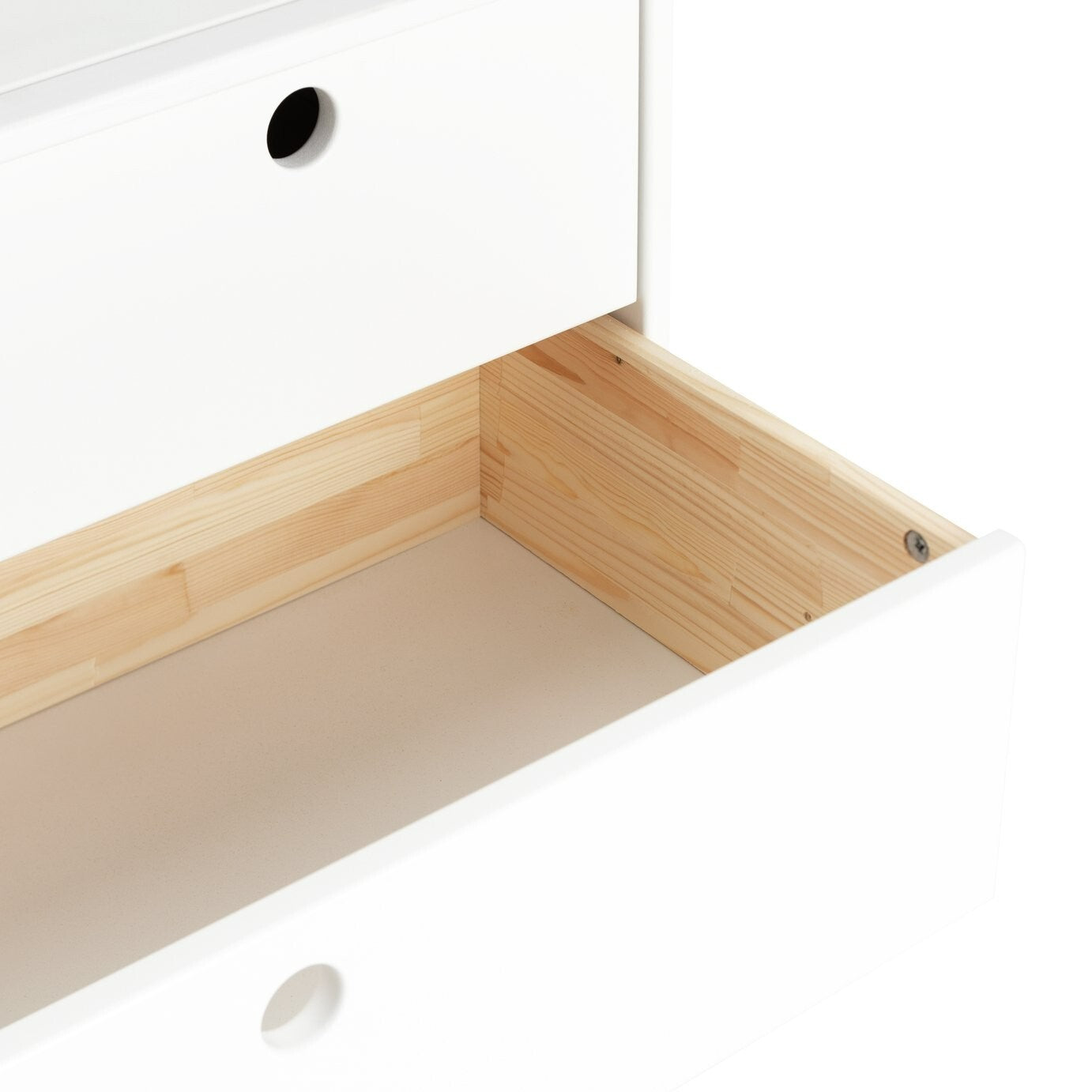 Eden 5 Drawer Chest & Changer Top -White