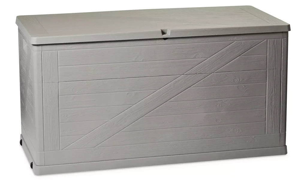 Toomax 420L Wood Effect Cushion Storage Box - Grey