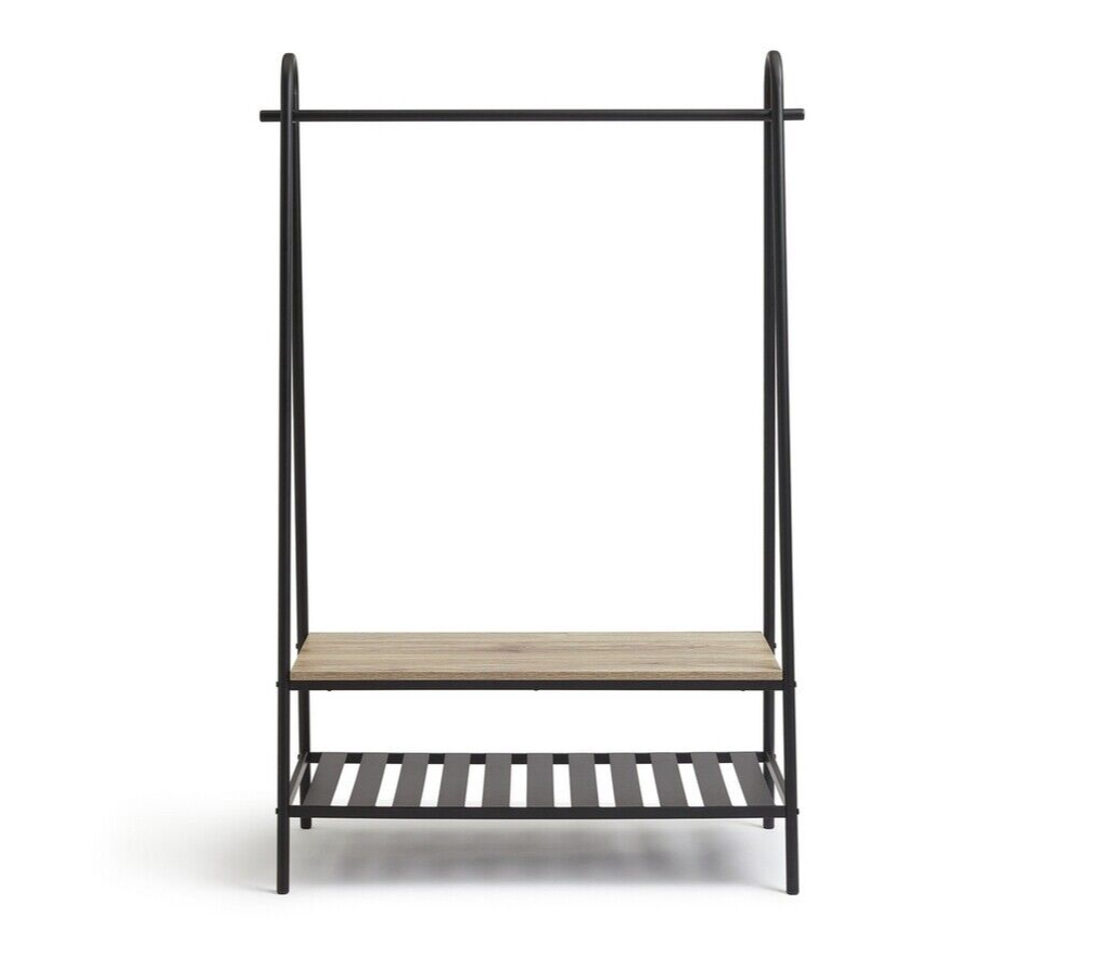 Habitat Turner Clothes Rail with Shoe Rack - Black