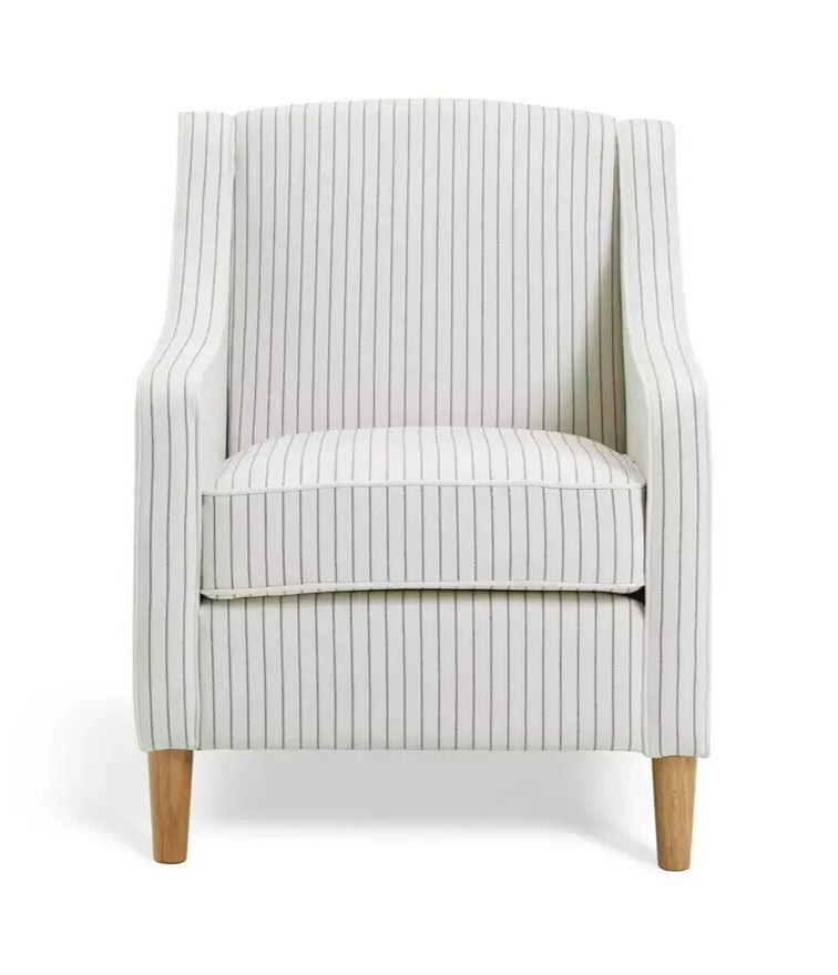 Habitat Dorian Fabric Accent Chair - Black & White
