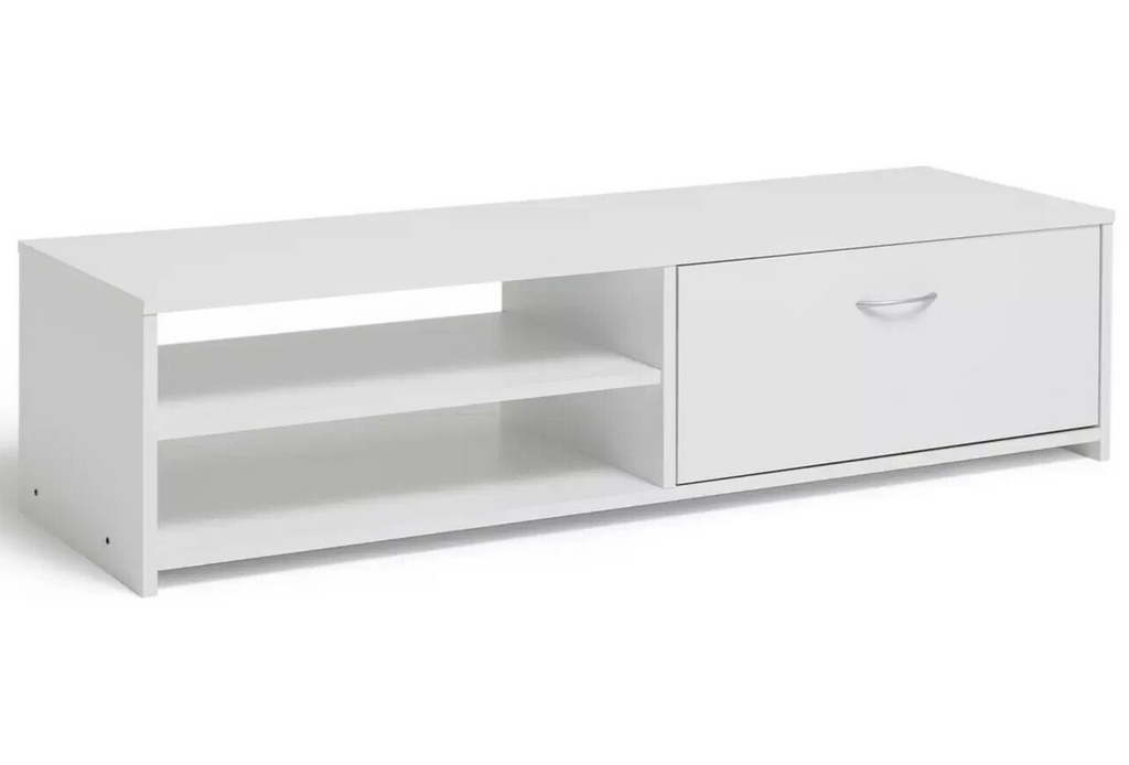 Habitat Squares 1 Drawer TV Unit - White ( B Grade 35899 )