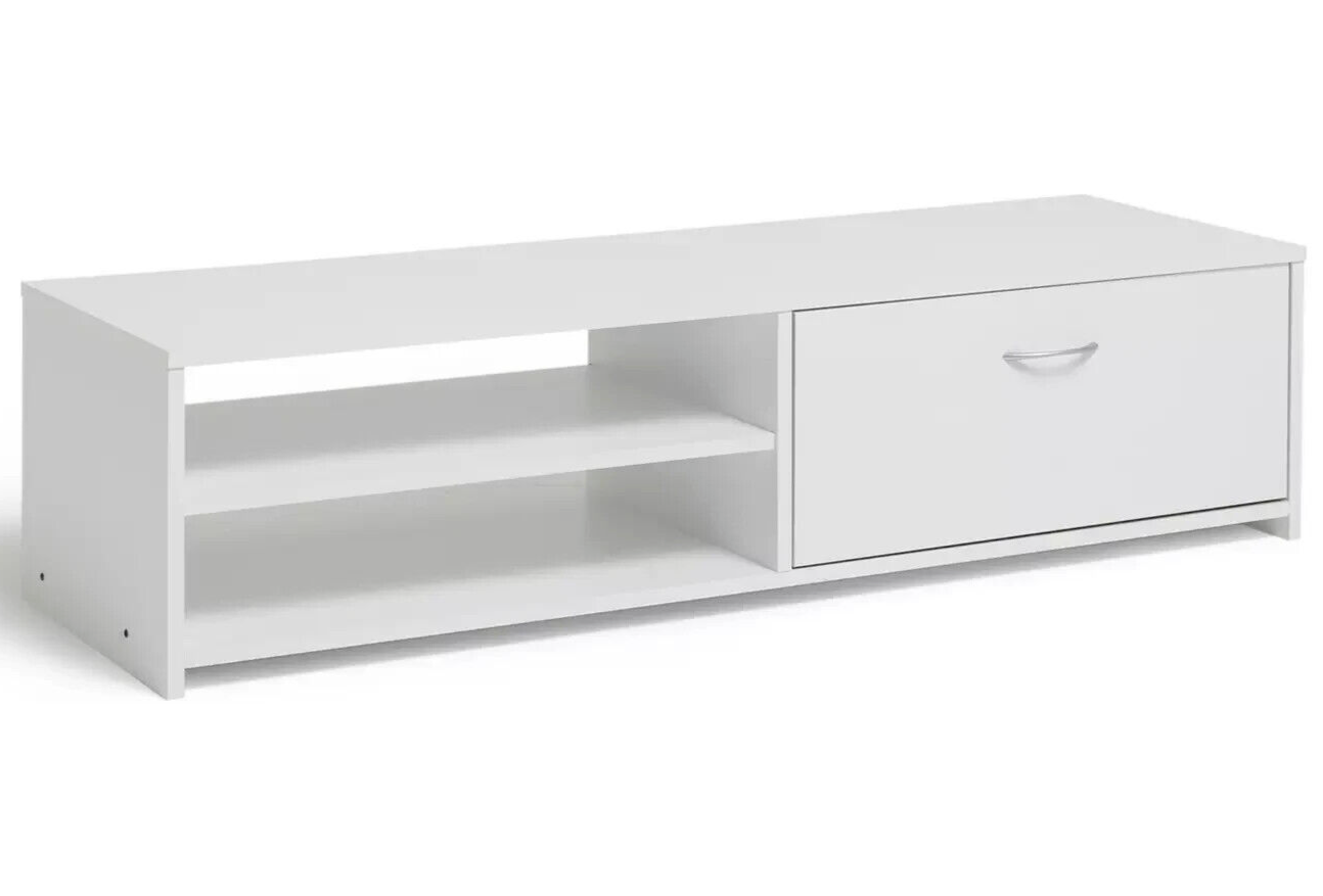 Habitat Squares 1 Drawer TV Unit - White ( B Grade 35899 )