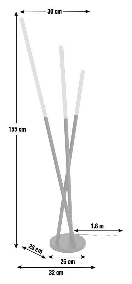 LED Bubble Floor Lamp - Black