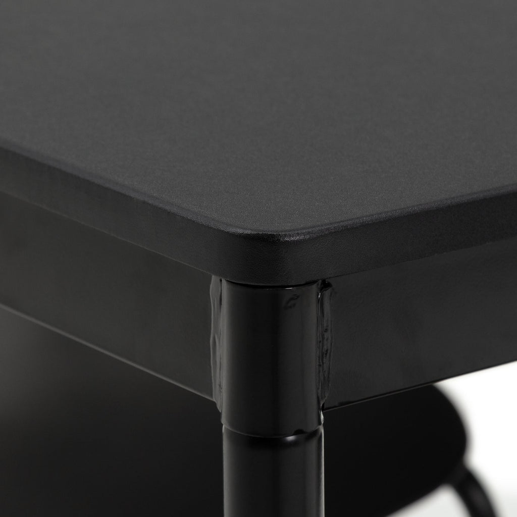 Home Stella Metal 6 Seater Dining Table - Black | Metal Dining Table Black