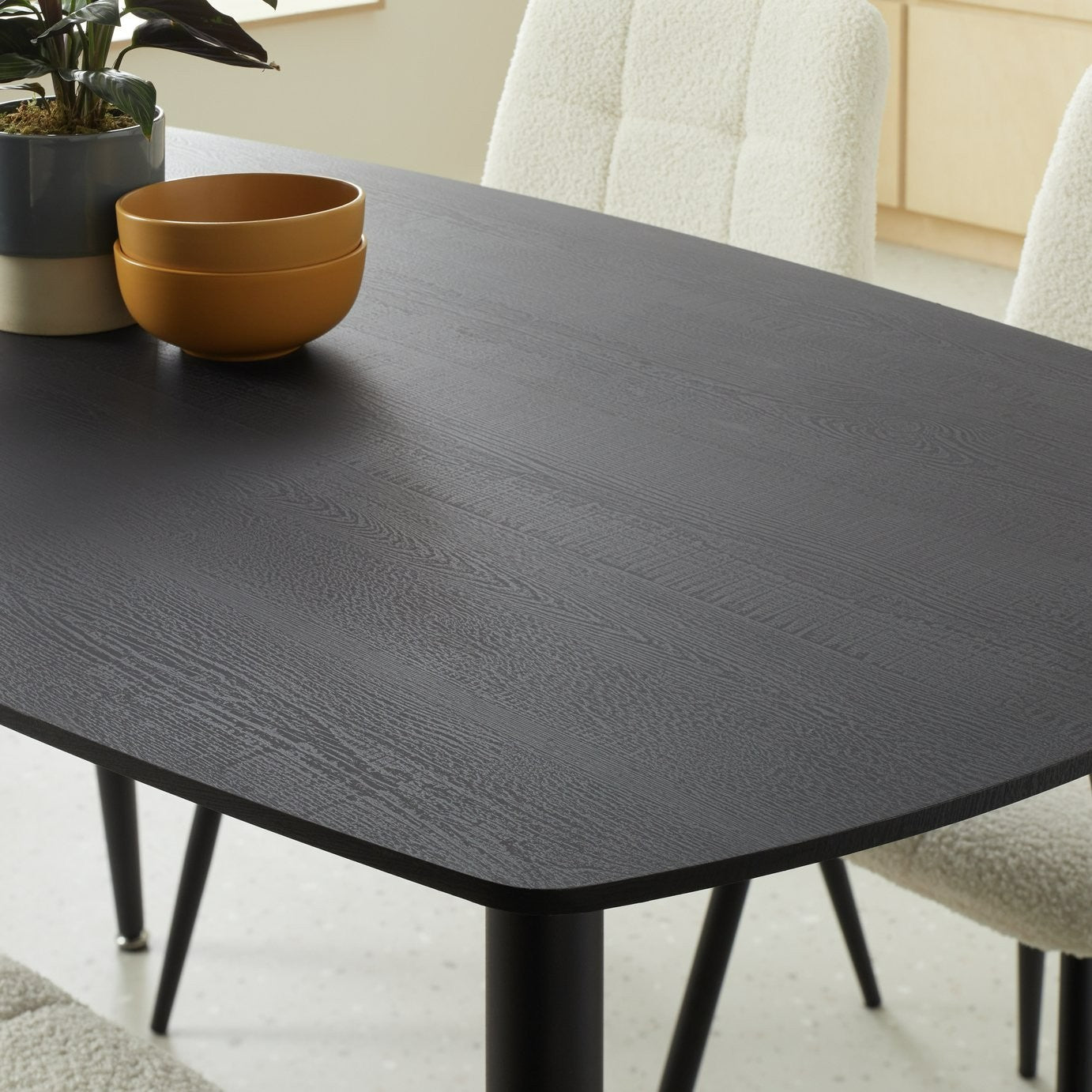 Home Cobin 4 Seater Dining Table - Black | Modern dining table