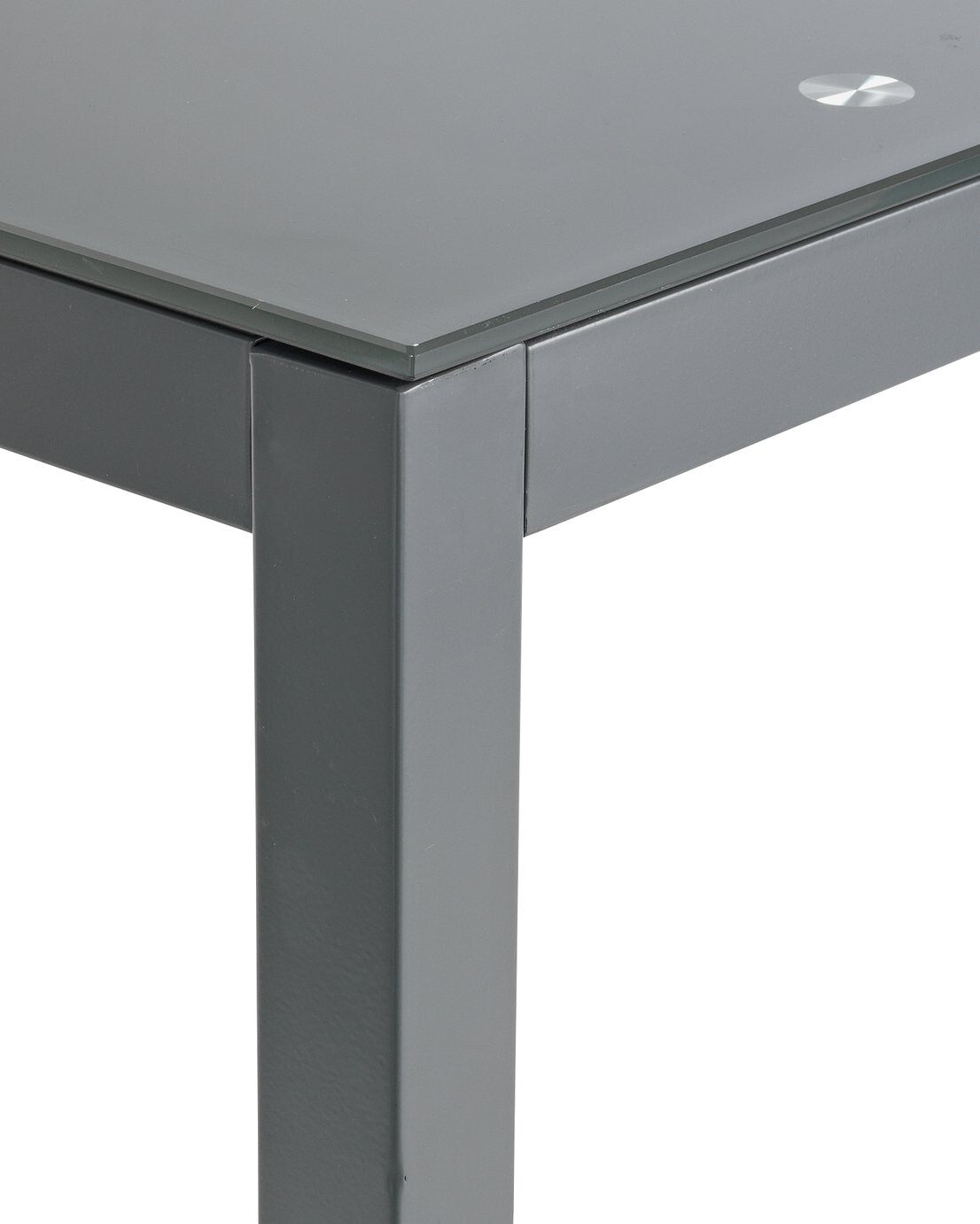 Home Lido Glass Dining Table & 4 Grey Chairs | Modern Kitchen Furniture