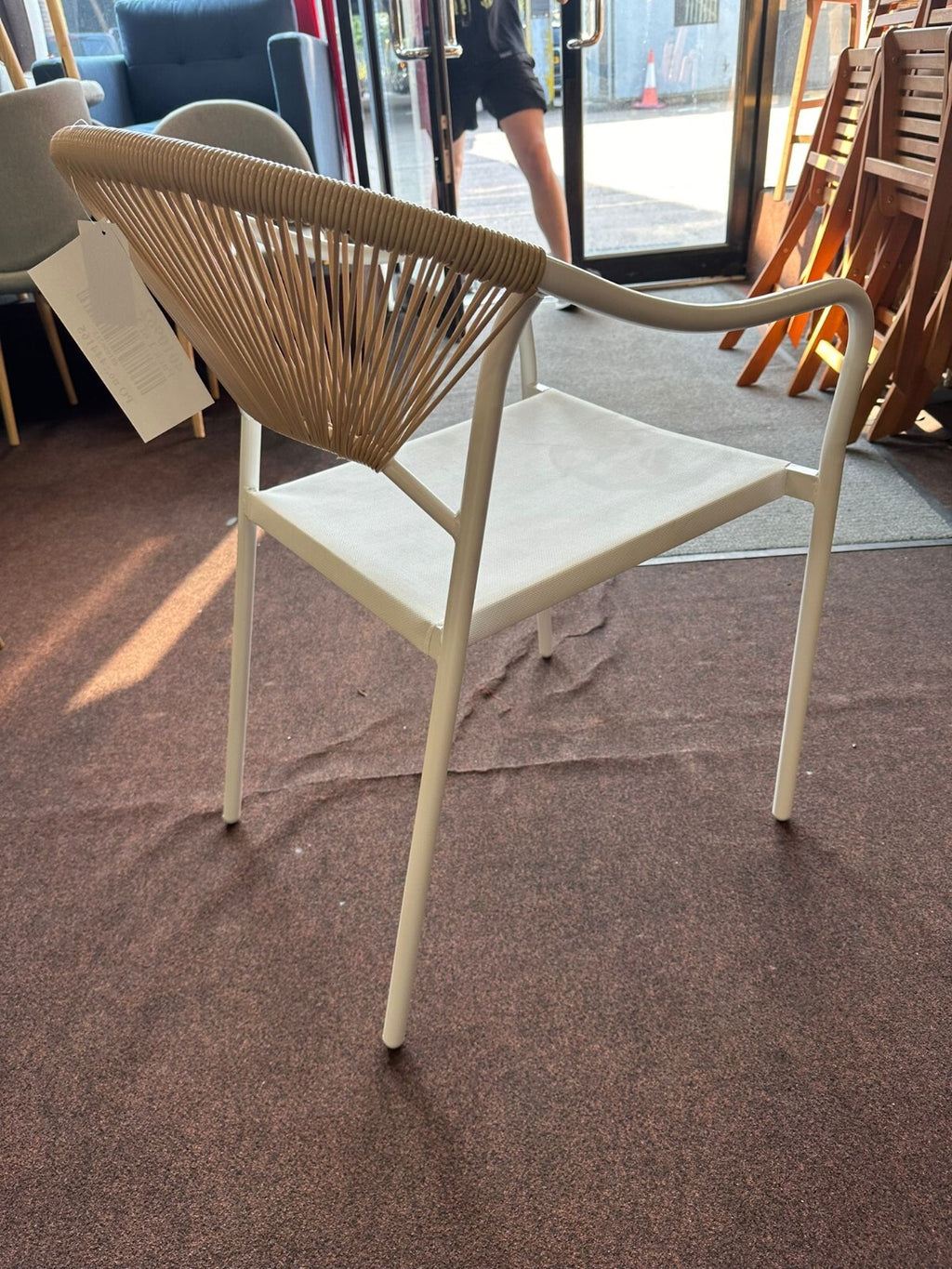 Habitat Elvas Set of 2 Rattan Effect Garden Chair - Natural | Outdoor Durable