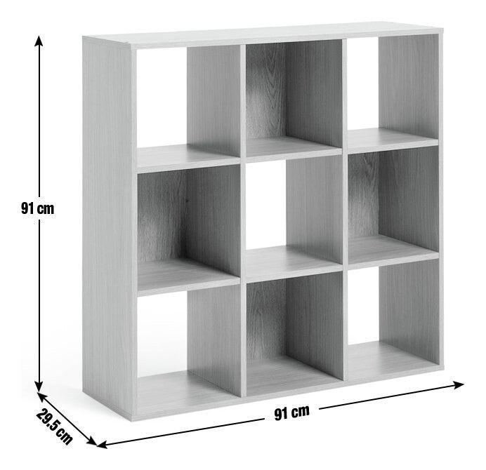 Home Squares 9 Cube Storage Unit Black | Modular Organizer Shelf Living Bedroom