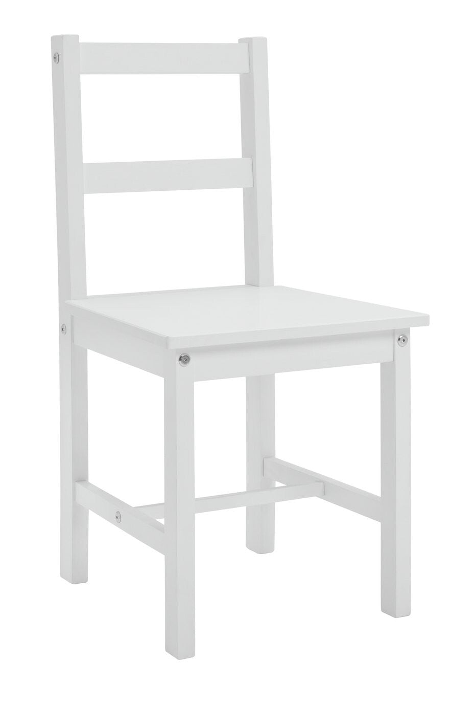 Habitat Home Raye Solid Wood Dining Table & 4 White Chairs | Kitchen ( B Grade )