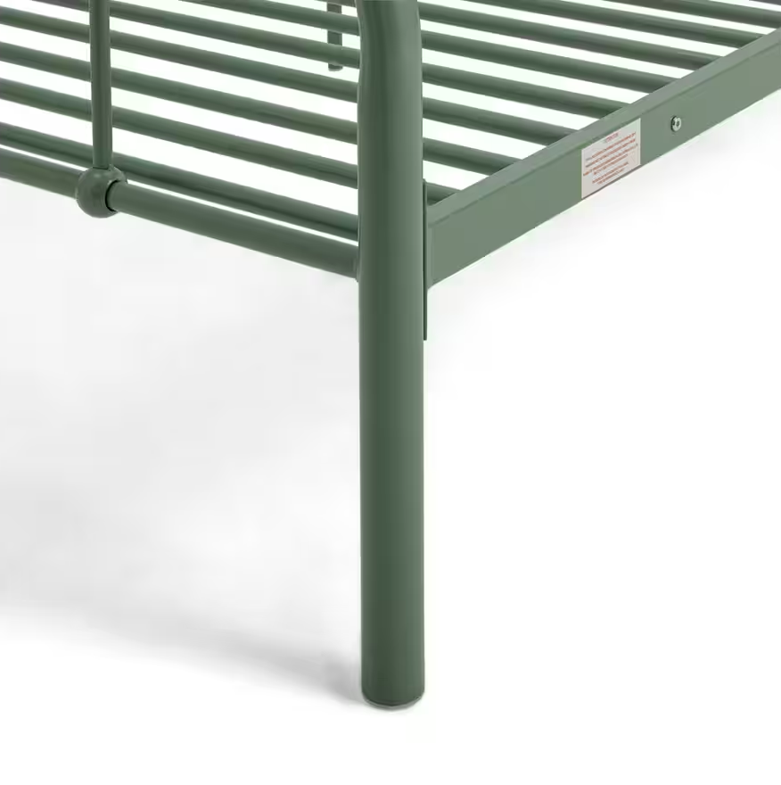 Charlie Single Metal Bed Frame - Green