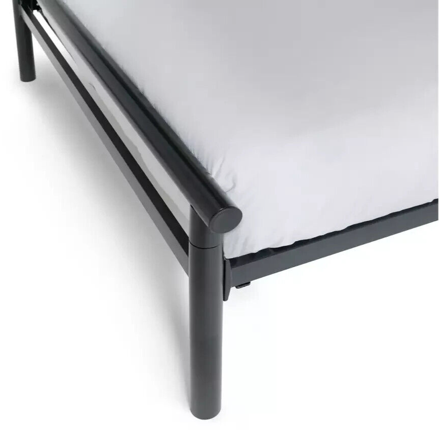 Home Avalon Double Metal Bed Frame - Black | Sturdy Durable 4FT6 Bed Frame