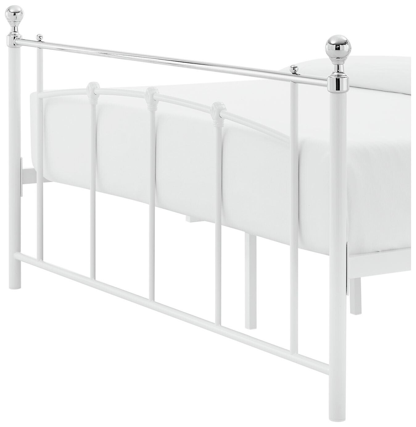 Yani Kingsize Metal Bed Frame - White