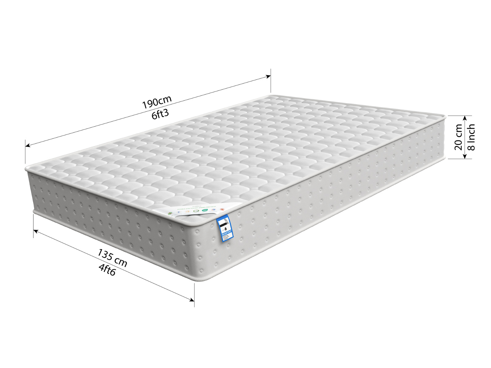 Home Avalon Double Metal Bed Frame Black | Sturdy Base Furniture with Mattress