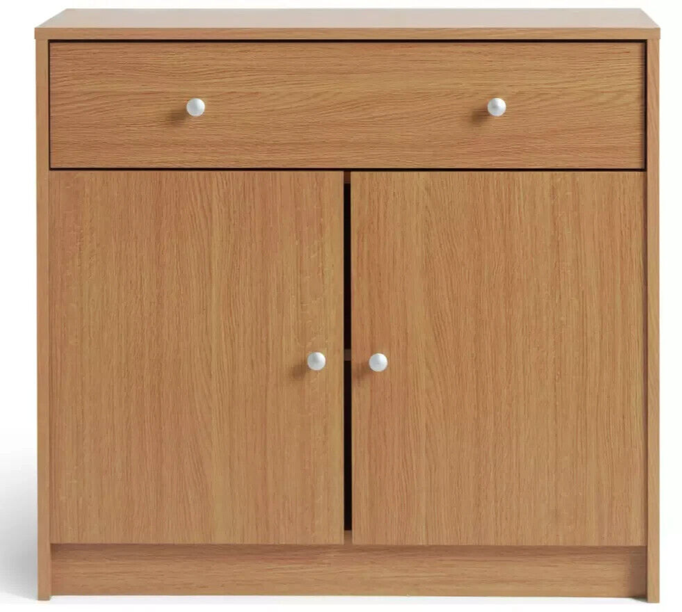 Maine 2 Door 1 Drawer Sideboard - Oak Effect