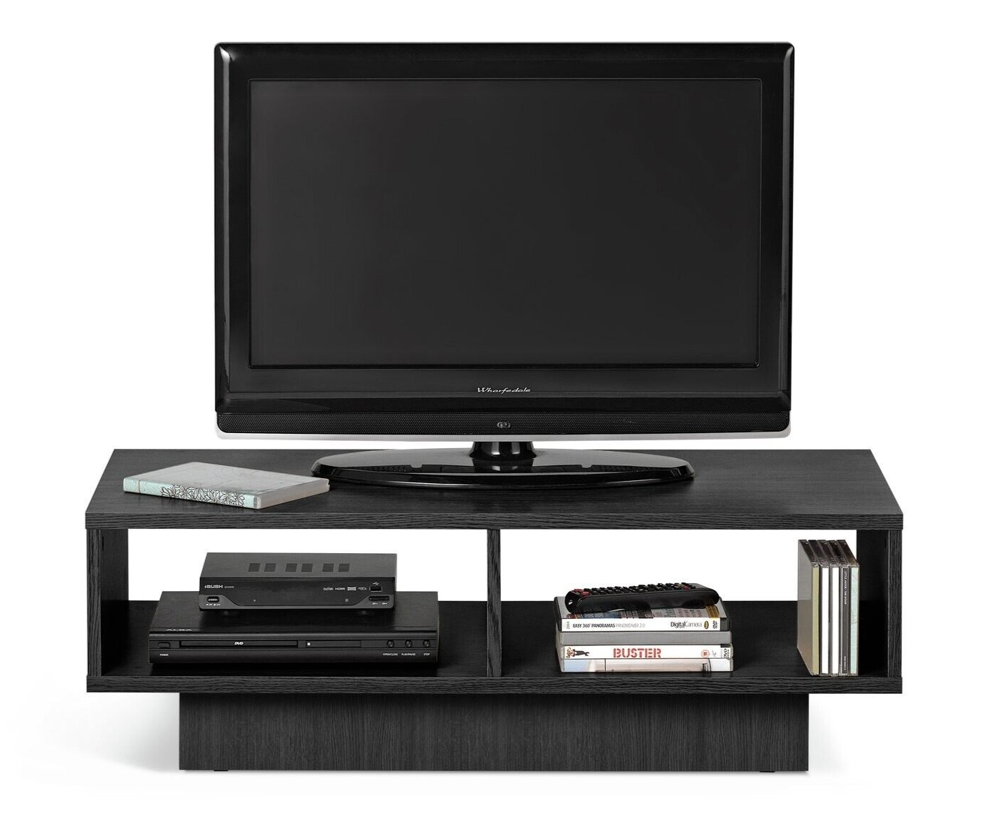 Habitat Home Cubes Large TV Unit Black | Modern Media Stand Living Room