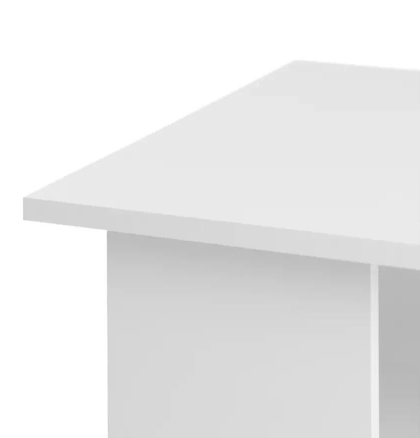 Home Malibu 3 Drawer Office Desk - White | Storage Desk for Home Office or Study
