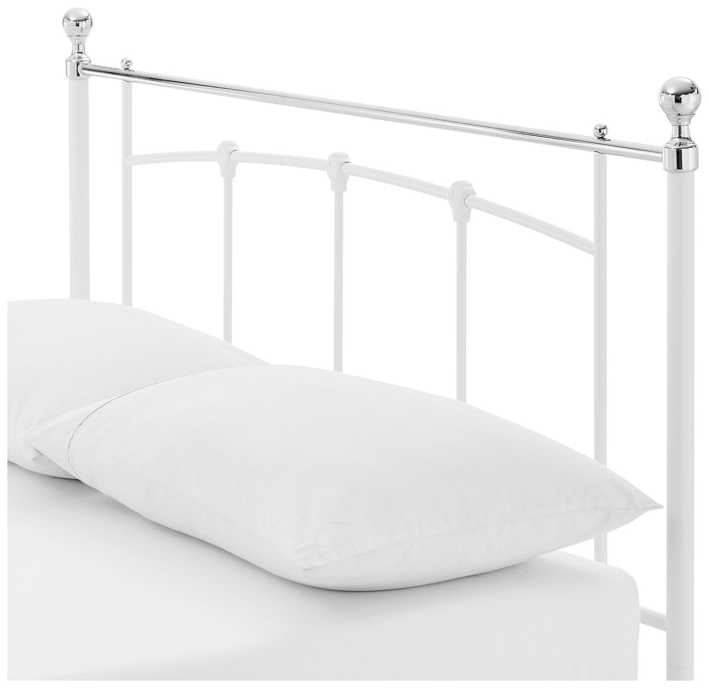 Yani Kingsize Metal Bed Frame - White
