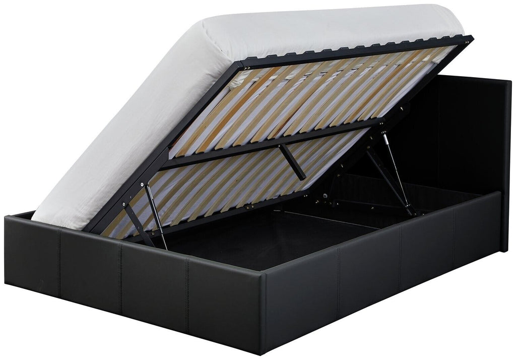 Lavendon Small Double Side Open Ottoman Bed-Black ( B Grade 52751 - 52752 )