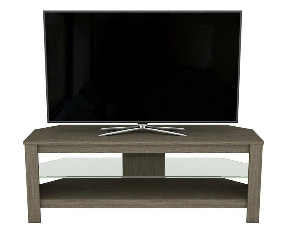 AVF Calibre TV Stand With Storage Up to 55 Inch 115cm - Grey Wood Effect TV Unit