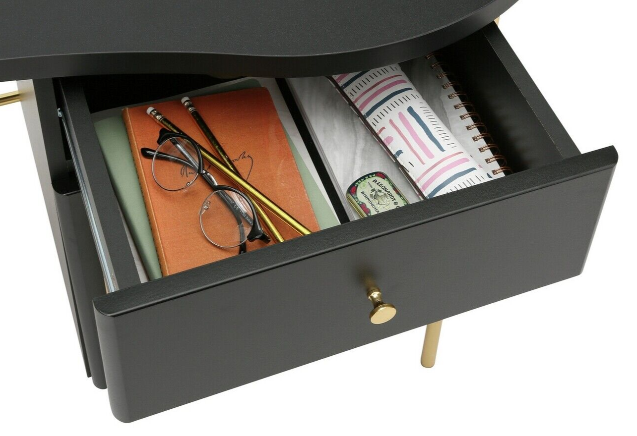 Habitat 1 Drawer Jelly Bean Desk - Black