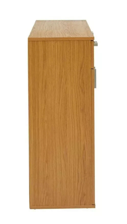 Venetia Large 3 Door 2 Drawer Shoe Cabinet Oak effect
