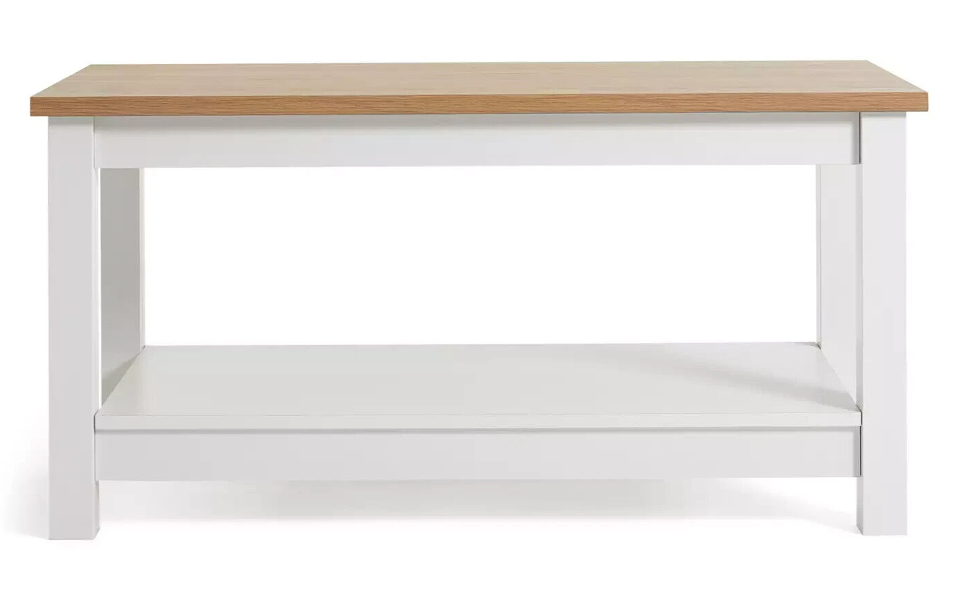 Winchester Coffee Table - White | Modern Living Room Table with Storage Shelf