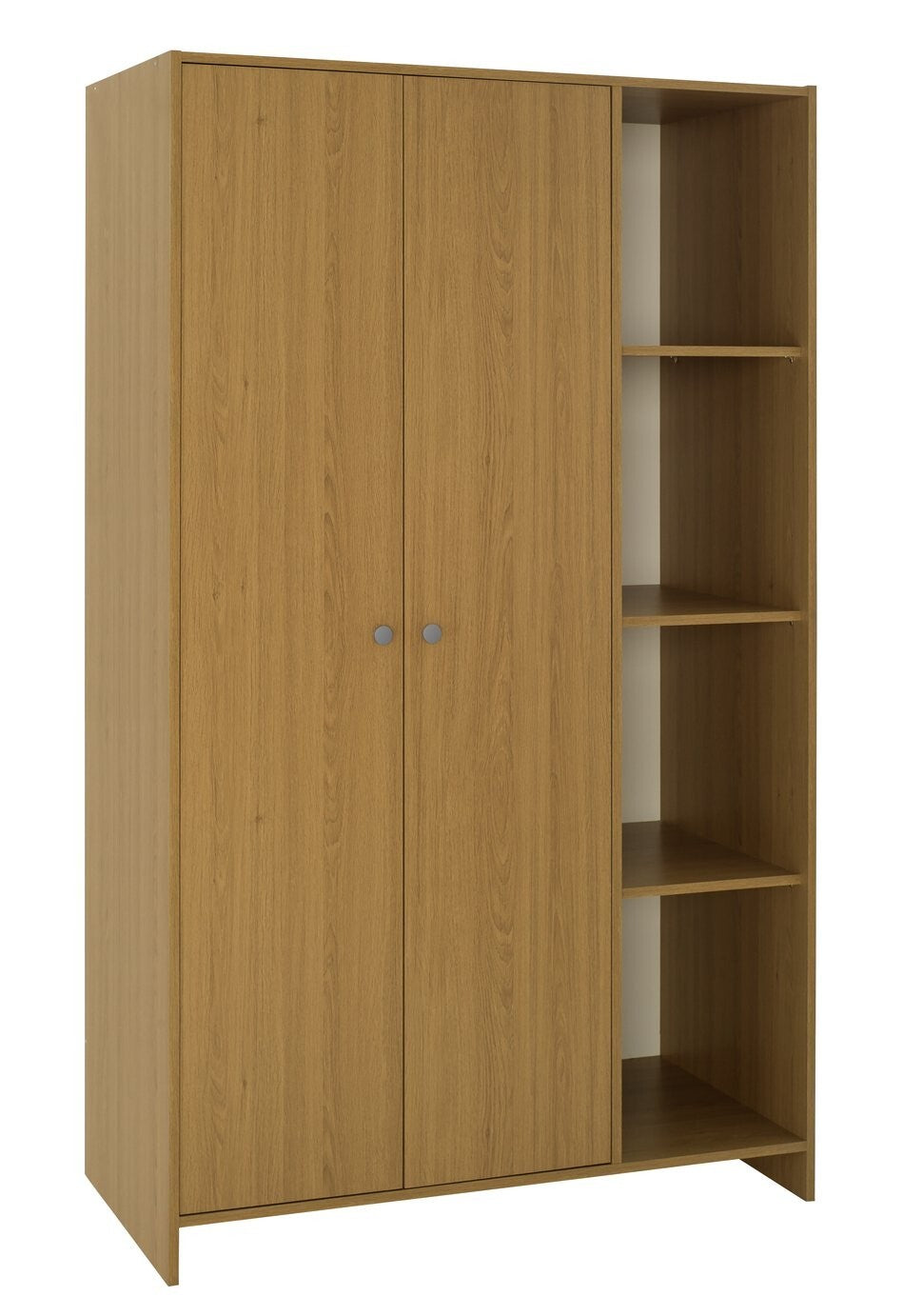 Seville 2 Door Open Shelf Wardrobe - Oak Effect ( B Grade 32586 )