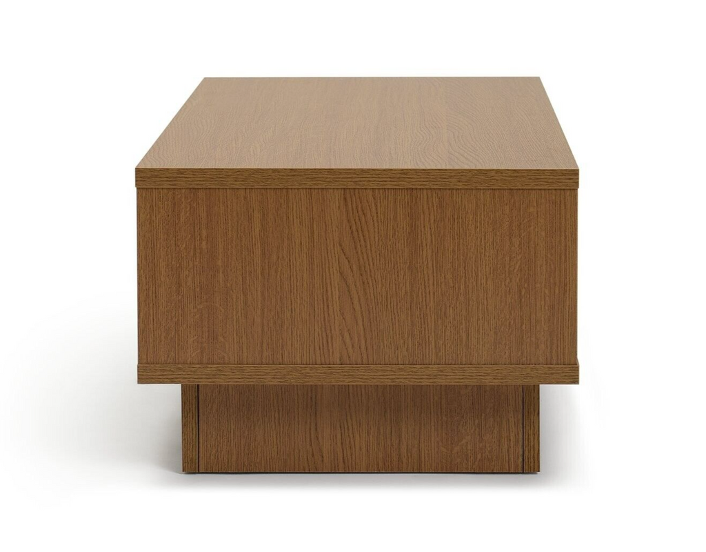 Cubes 1 Shelf Coffee Table Oak Effect | Modern Living Room Table Storage Shelf