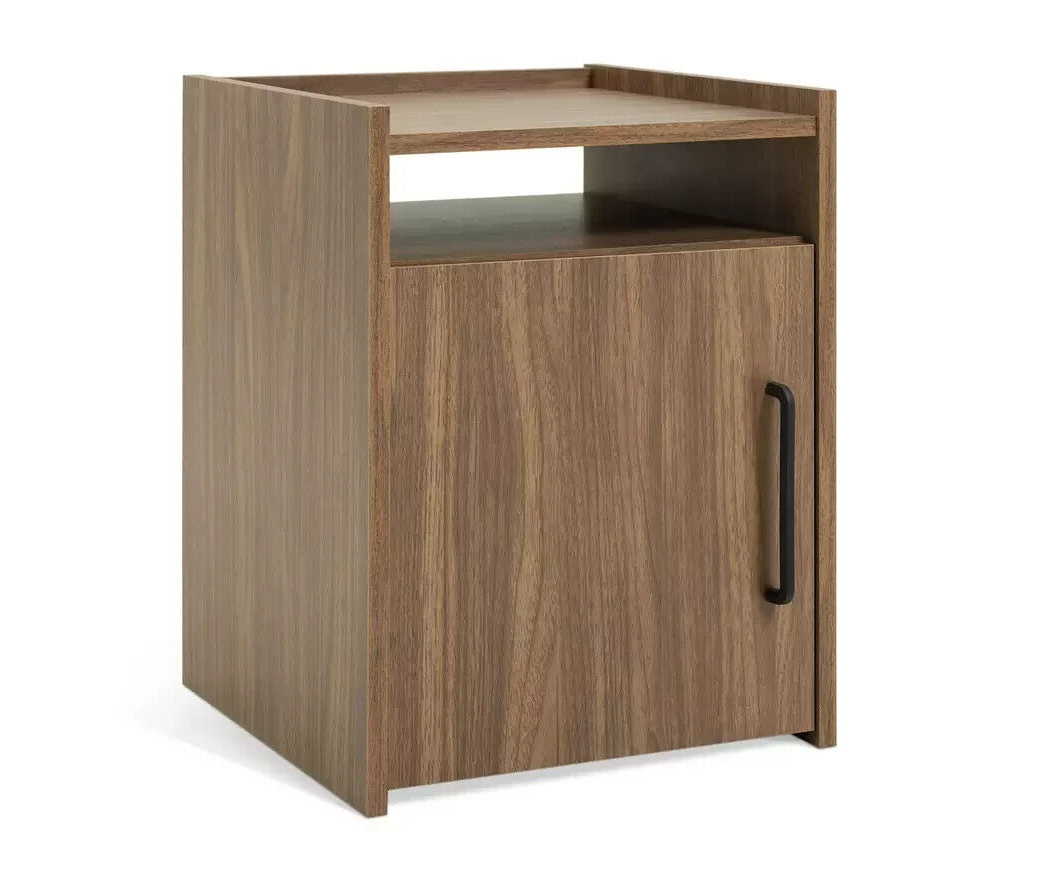Habitat Oldham 1 Door Bedside Table - Walnut