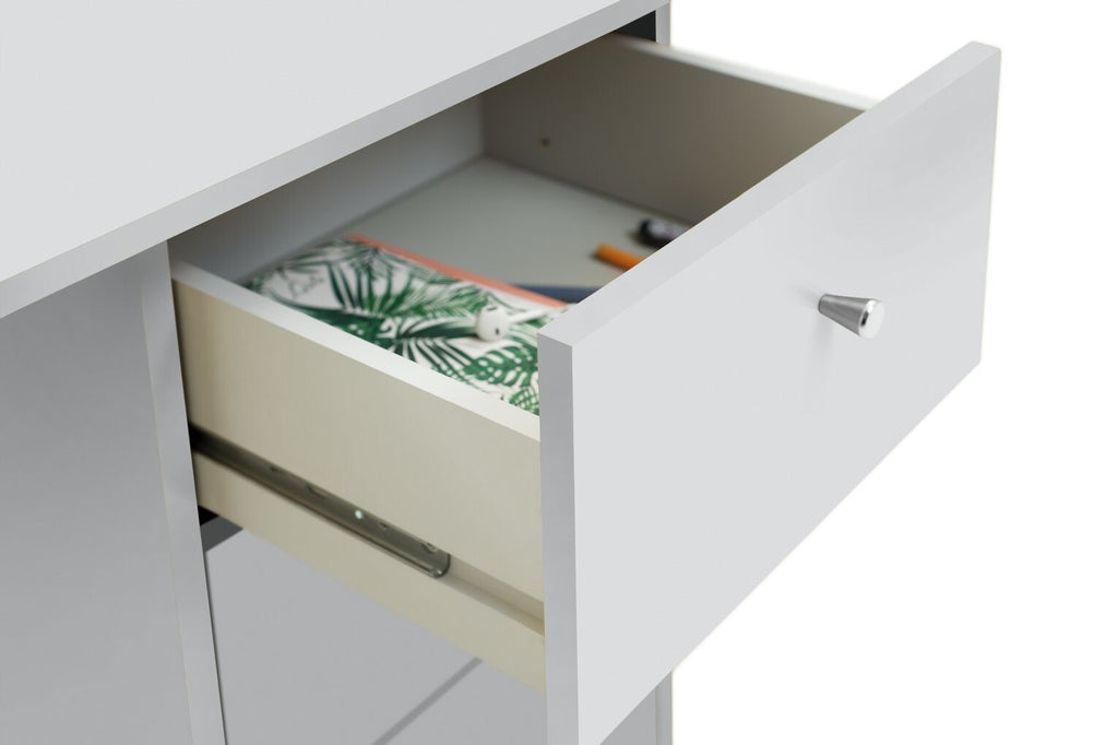 Malibu 3 Drawer Office Desk - White ( B Grade )