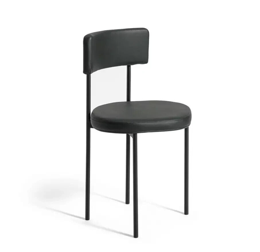 Habitat Jayla Metal Dining Table & 4 Black Chairs
