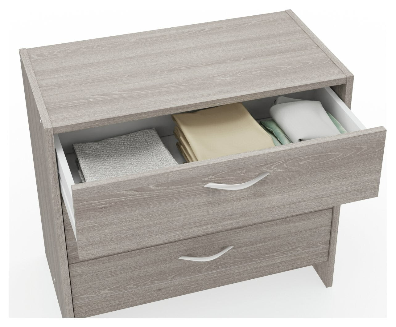 Seville 2 Piece 1 Door Wardrobe Set - Grey & Oak