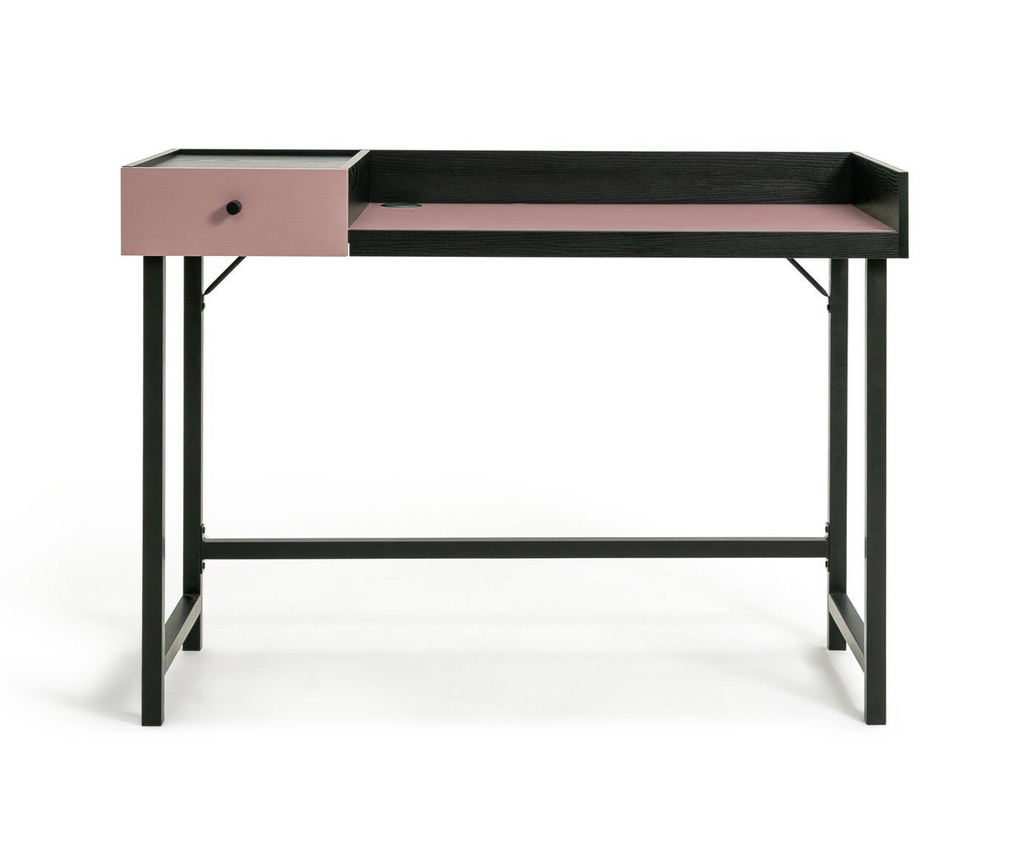 Habitat Margot 1 Drawer Desk - Pink & Black