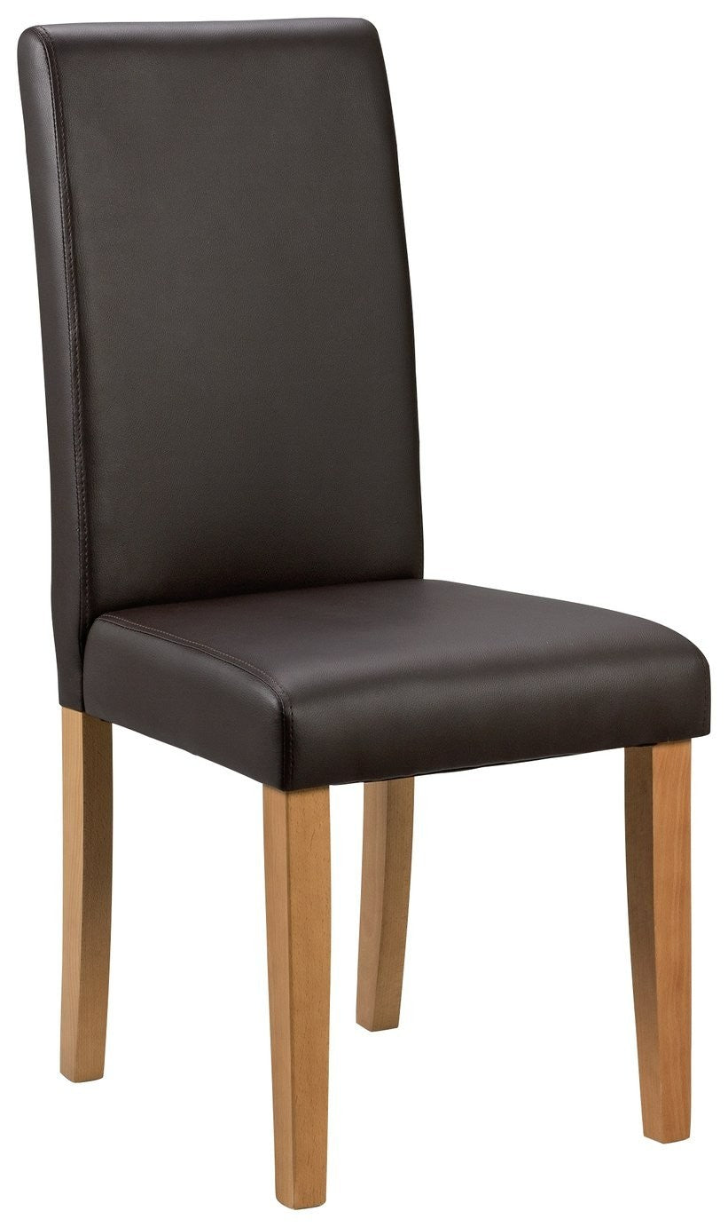 Home Pair of Midback Dining Chairs - Chocolate | midback dining chair set