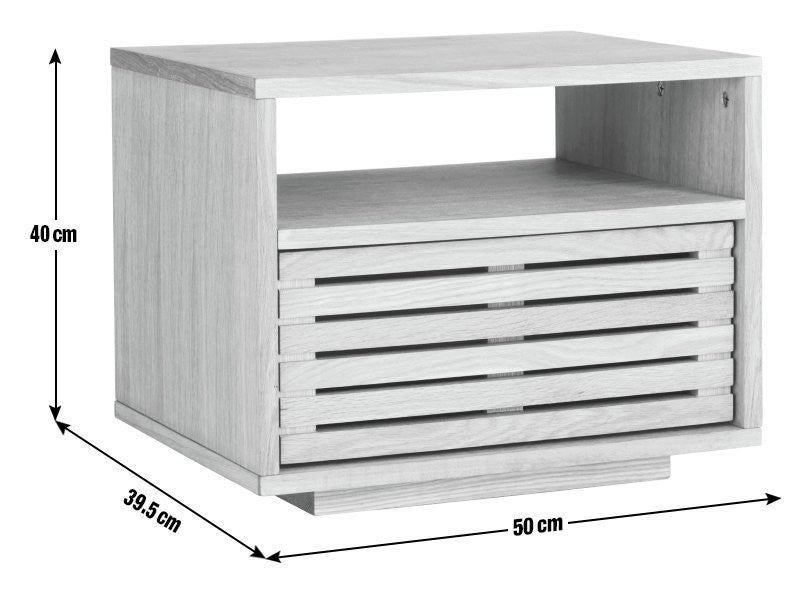 Max Oak Bedside Table - Oak | compact bedside table