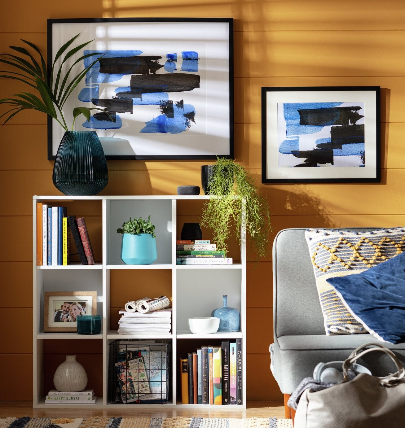 Habitat Squares 9 Cube Storage Unit - White | White Cube Shelf Storage Organizer
