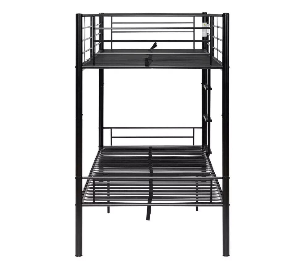 Mason Single Bunk Bed For Kids / Adults / Teenager - Black (No Mattress)