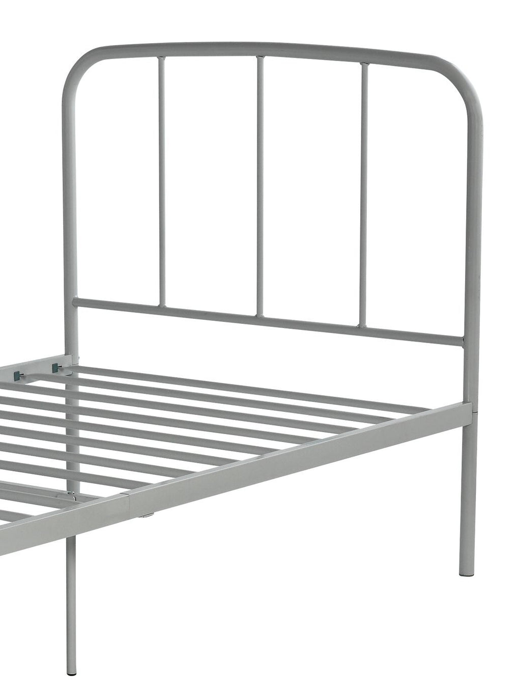 Freja Single Metal Bed Frame - Silver