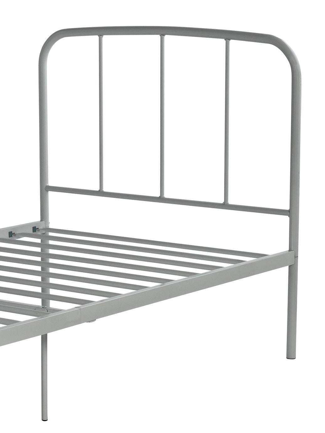 Freja Single Metal Bed Frame - Silver