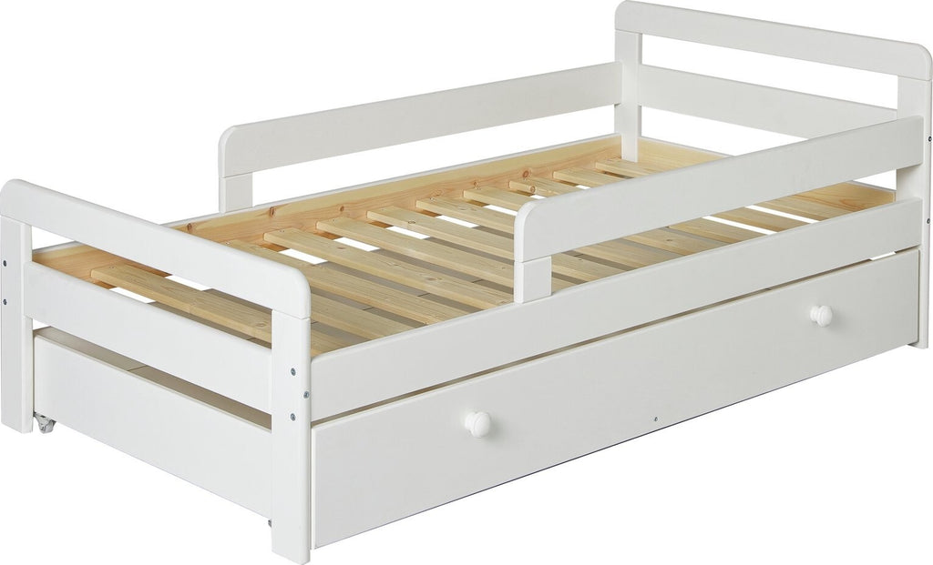 Habitat Ellis White Toddler Bed Frame with Storage ( B Grade 49863 )