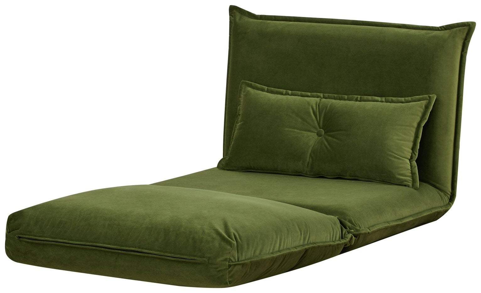 Lottie Fabric Chair Bed - Moss Green