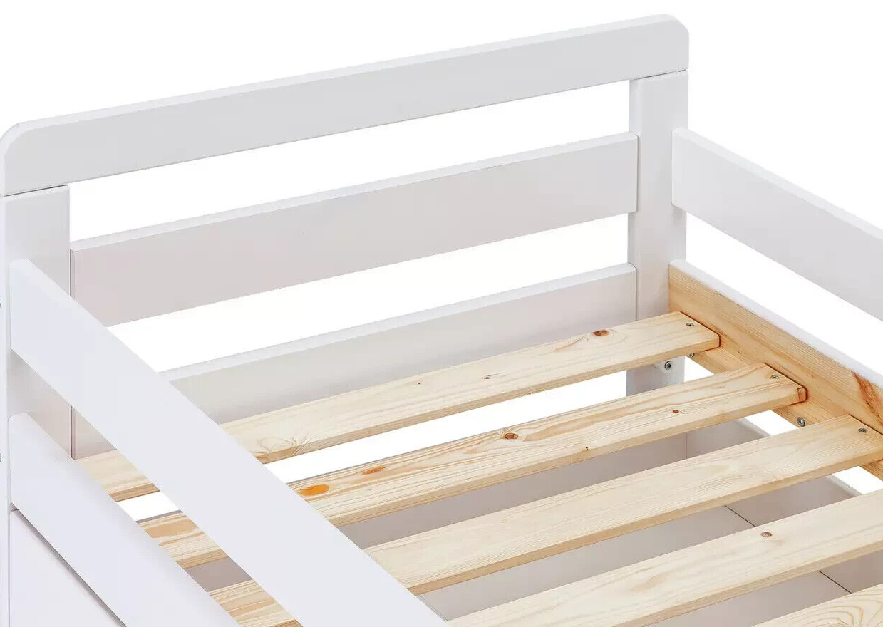 Habitat Ellis White Toddler Bed Frame with Storage | Kids Bedroom Storage Bed