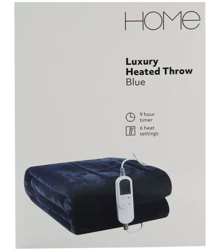 Blue Heated Throw