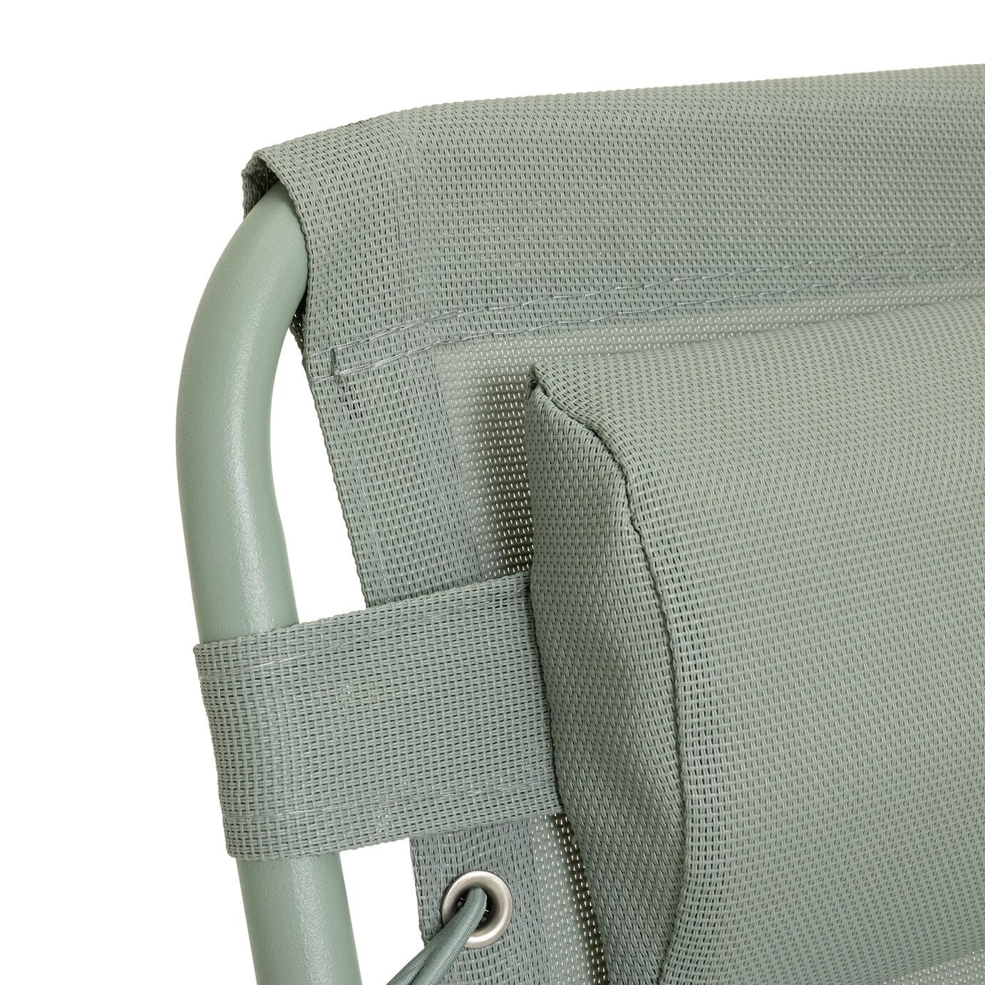Home Set of 2 Folding Metal Sun Loungers - Green