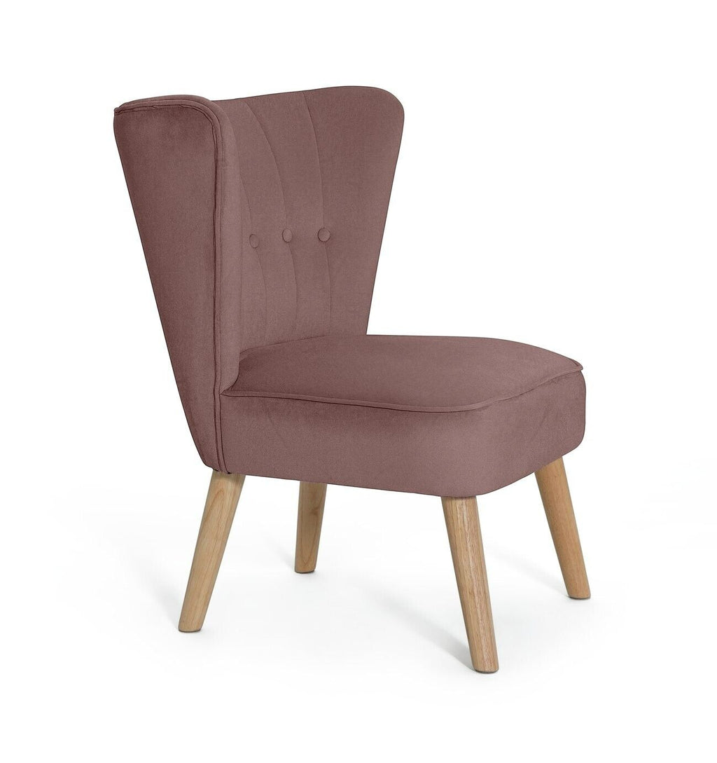 Alexis Velvet Cocktail Chair - Pink