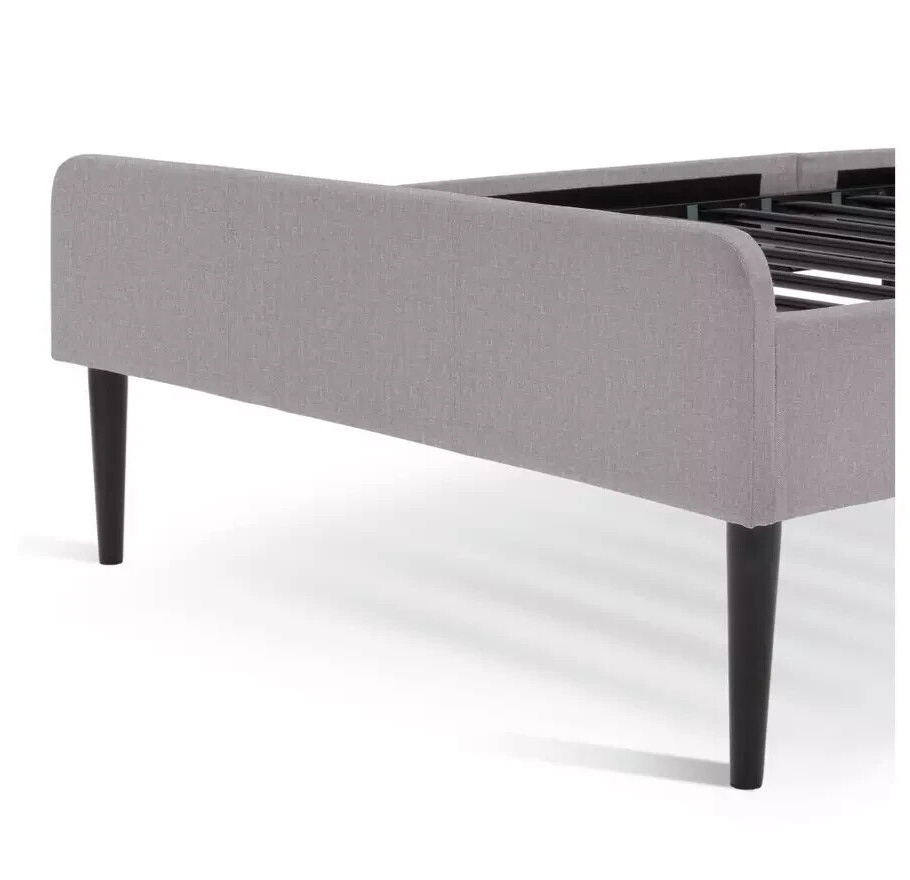 Habitat Kristopher Double Fabric Bed Frame - Grey | Bedroom Furniture for Sleep