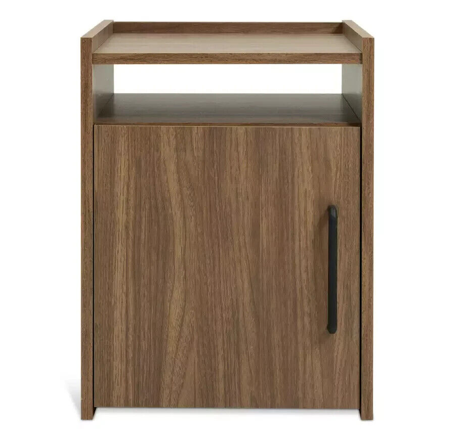 Habitat Oldham 1 Door Bedside Table - Walnut