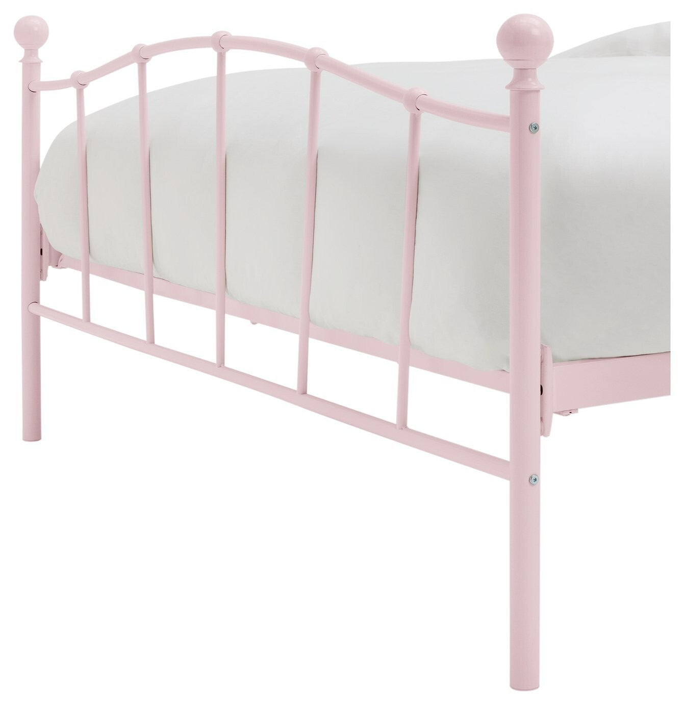 Fleur Small Double Metal Bed Frame - Pink