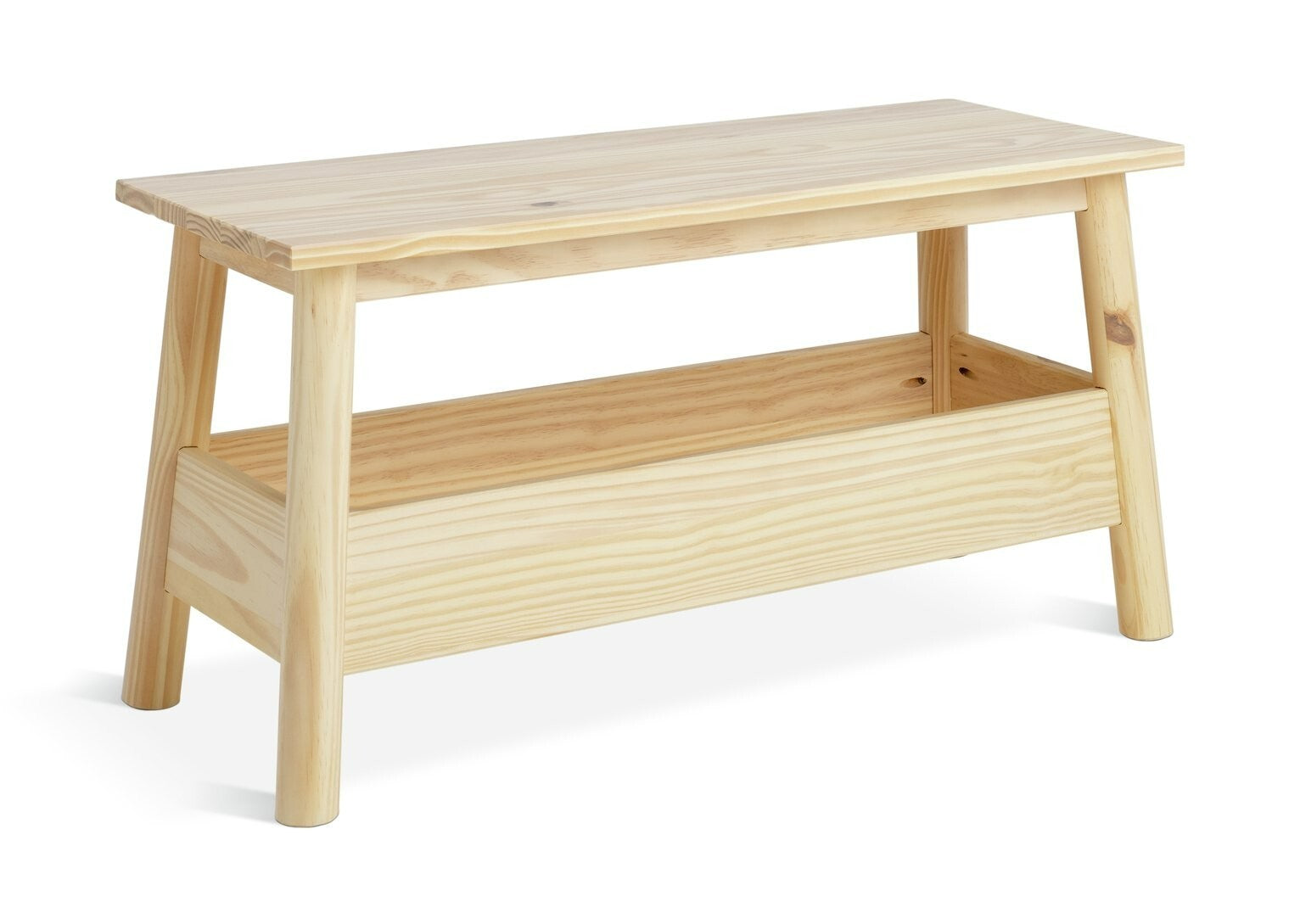 Habitat Akio Solid Wood Storage Bench - Natural