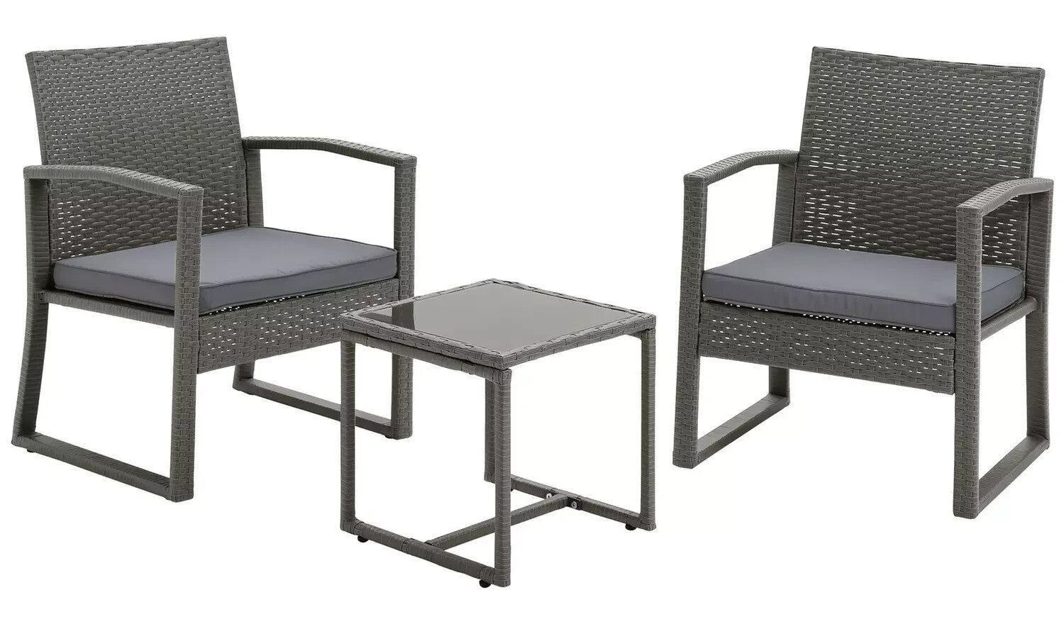 Cento 2 Seater Rattan Effect Garden Bistro Set